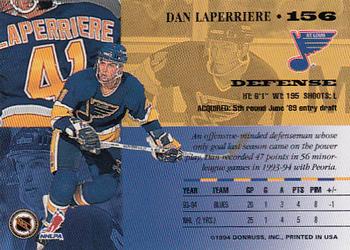1994-95 Leaf #156 Dan Laperriere Back