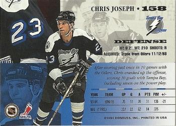 1994-95 Leaf #158 Chris Joseph Back