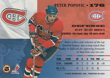 1994-95 Leaf #176 Peter Popovic Back