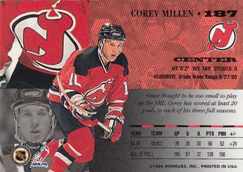 1994-95 Leaf #187 Corey Millen Back