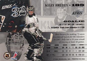1994-95 Leaf #189 Kelly Hrudey Back