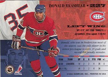 1994-95 Leaf #227 Donald Brashear Back