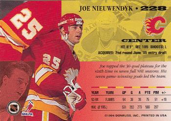 1994-95 Leaf #228 Joe Nieuwendyk Back