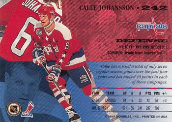1994-95 Leaf #242 Calle Johansson Back