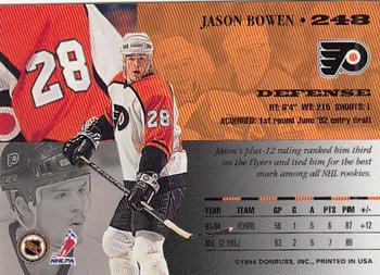 1994-95 Leaf #248 Jason Bowen Back