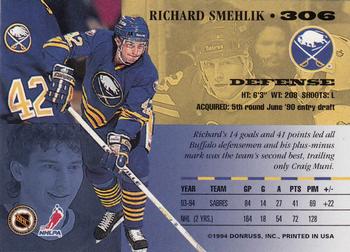 1994-95 Leaf #306 Richard Smehlik Back