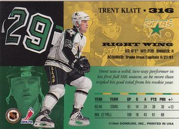 1994-95 Leaf #316 Trent Klatt Back