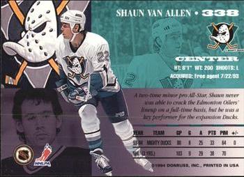 1994-95 Leaf #338 Shaun Van Allen Back