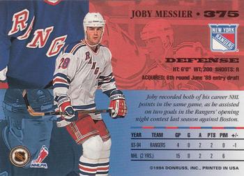 1994-95 Leaf #375 Joby Messier Back