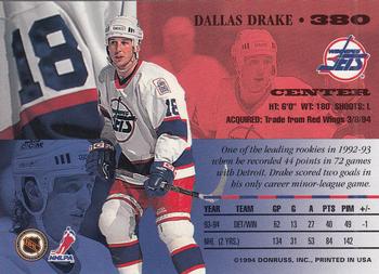 1994-95 Leaf #380 Dallas Drake Back