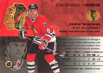 1994-95 Leaf #382 Cam Russell Back