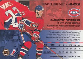 1994-95 Leaf #401 Benoit Brunet Back