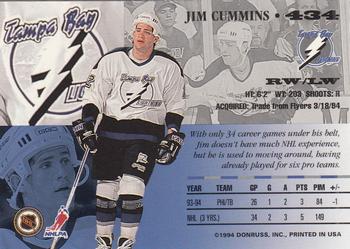 1994-95 Leaf #434 Jim Cummins Back