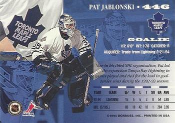 1994-95 Leaf #446 Pat Jablonski Back