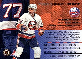 1994-95 Leaf #367 Pierre Turgeon Back