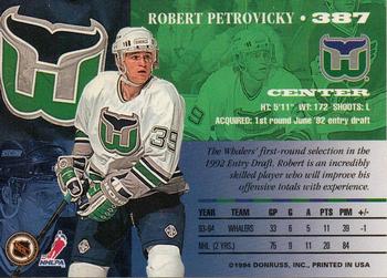 1994-95 Leaf #387 Robert Petrovicky Back