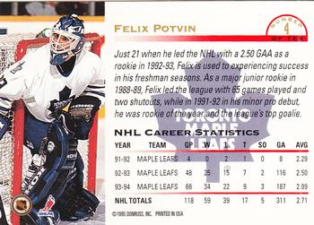 1994-95 Leaf - Crease Patrol #4 Felix Potvin Back