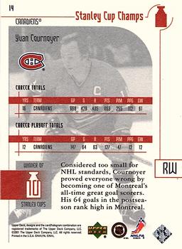 2001-02 Upper Deck Stanley Cup Champs #14 Yvan Cournoyer Back