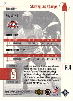 2001-02 Upper Deck Stanley Cup Champs #15 Guy Lafleur Back