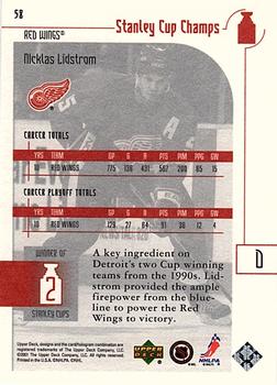 2001-02 Upper Deck Stanley Cup Champs #58 Nicklas Lidstrom Back