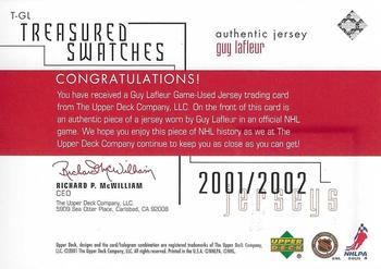 2001-02 Upper Deck Stanley Cup Champs - Treasured Swatches #T-GL Guy Lafleur Back