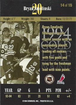 1994-95 Leaf - Gold Leaf Rookies #14 Bryan Smolinski Back