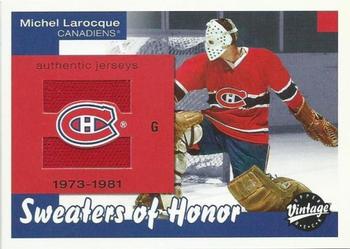 2001-02 Upper Deck Vintage - Sweaters of Honor #SH-ML Michel Larocque Front