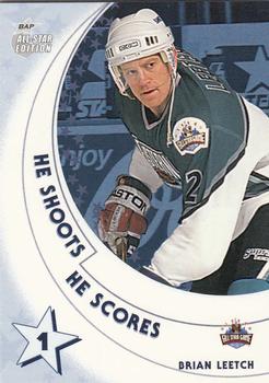 2002-03 Be a Player All-Star Edition - He Shoots-He Scores Points #NNO Brian Leetch Front