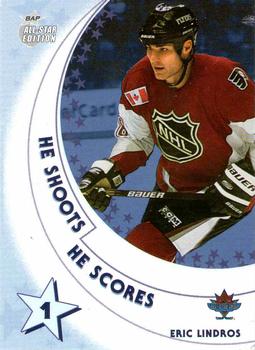 2002-03 Be a Player All-Star Edition - He Shoots-He Scores Points #NNO Eric Lindros Front
