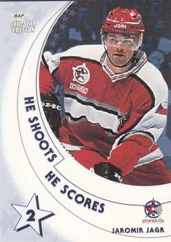 2002-03 Be a Player All-Star Edition - He Shoots-He Scores Points #NNO Jaromir Jagr Front