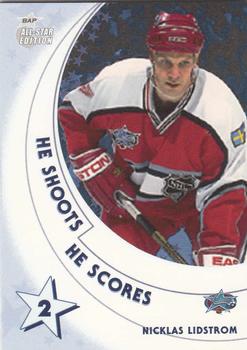 2002-03 Be a Player All-Star Edition - He Shoots-He Scores Points #NNO Nicklas Lidstrom Front