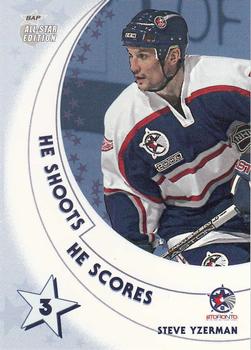 2002-03 Be a Player All-Star Edition - He Shoots-He Scores Points #NNO Steve Yzerman Front