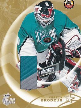 2002-03 Be a Player All-Star Edition - Jerseys Gold #AS-7 Martin Brodeur Front