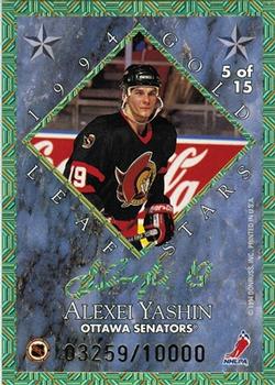 1994-95 Leaf - Gold Leaf Stars #5 Mark Messier / Alexei Yashin Back