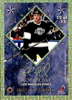 1994-95 Leaf - Gold Leaf Stars #12 Scott Stevens / Rob Blake Back
