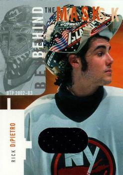 2002-03 Be a Player Between the Pipes - Behind the Mask #12 Rick DiPietro Front