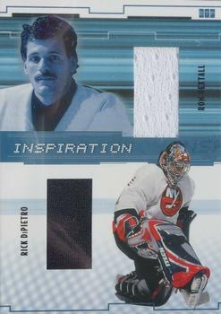 2002-03 Be a Player Between the Pipes - Inspirations #I-10 Rick DiPietro / Ron Hextall Front