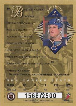 1994-95 Leaf Limited - Gold #2 Brett Hull Back