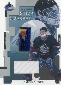 2002-03 Be a Player Between the Pipes - Game-Used Stick and Jersey #GSJ-5 Dan Cloutier Front