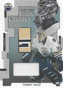2002-03 Be a Player Between the Pipes - Game-Used Stick and Jersey #GSJ-30 Tommy Salo Front