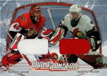 2002-03 Be a Player Between the Pipes - Goalie Tandems #GT-5 Patrick Lalime / Martin Prusek Front