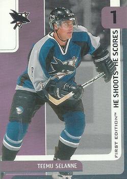 2002-03 Be a Player First Edition - He Shoots-He Scores Points #NNO Teemu Selanne Front