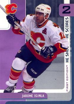 2002-03 Be a Player First Edition - He Shoots-He Scores Points #NNO Jarome Iginla Front