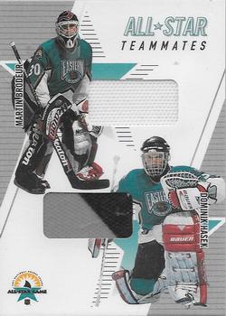 2002-03 Be a Player Memorabilia - All-Star Teammates #AST-09 Martin Brodeur / Dominik Hasek Front