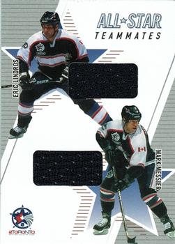 2002-03 Be a Player Memorabilia - All-Star Teammates #AST-20 Eric Lindros / Mark Messier Front