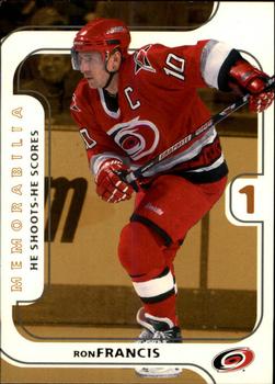 2002-03 Be a Player Memorabilia - He Shoots-He Scores Points #NNO Ron Francis Front