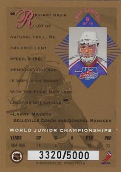 1994-95 Leaf Limited - World Juniors USA #9 Richard Park Back