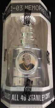 2002-03 Be a Player Memorabilia - Mini Stanley Cups #10 Gerry Cheevers Front