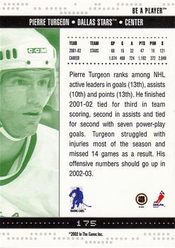 2002-03 Be a Player Memorabilia - NHL All-Star Game #175 Pierre Turgeon Back