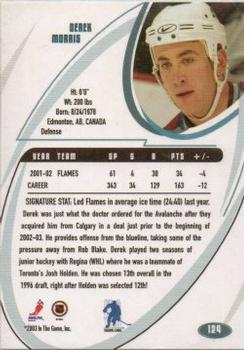 2002-03 Be a Player Signature Series - Atlantic City National #124 Derek Morris Back